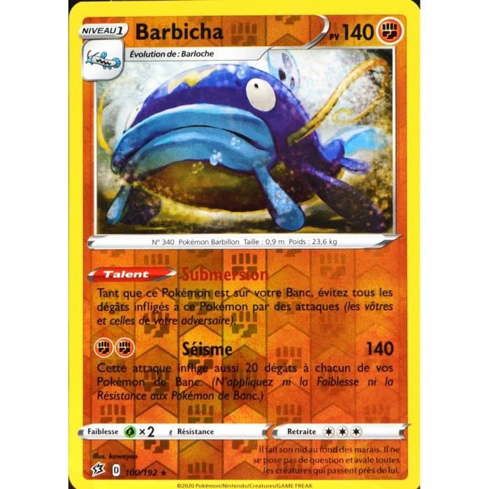 Pokemon 100/192 Barbicha Rare Epee et Bouclier 2 EB02 VF Francais Pokemon 100/192 Barbicha Rare Epee et Bouclier 2 EB02 VF Francais