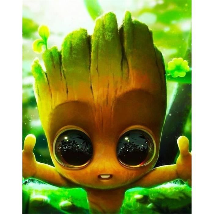 Engm 279 Yangch Dessin Anime Bebe Groot Bricolage Diamant Peinture Plein Diamant 5d Point De Croix Mosaique Cou Taille 40x50cm Cdiscount Beaux Arts Et Loisirs Creatifs
