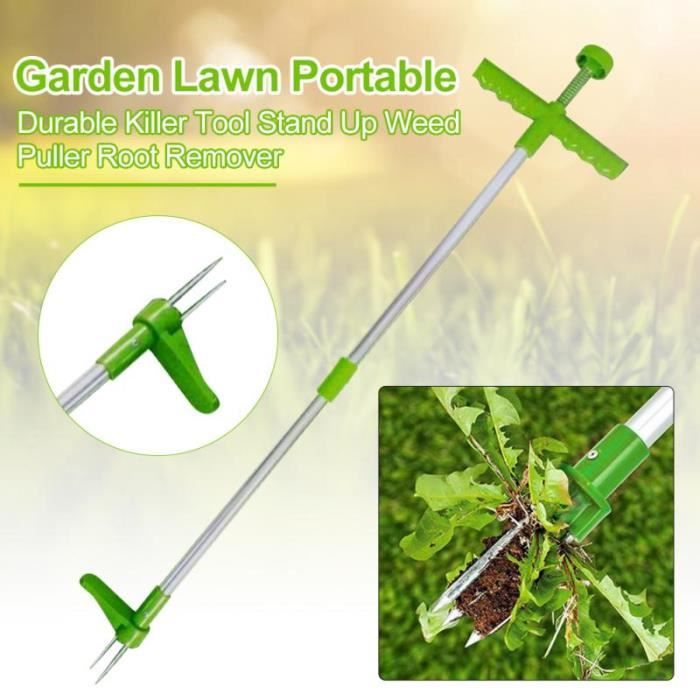 Désherbant Durable Pour Jardin mauvaises herbes,4 Dents Désherbeur