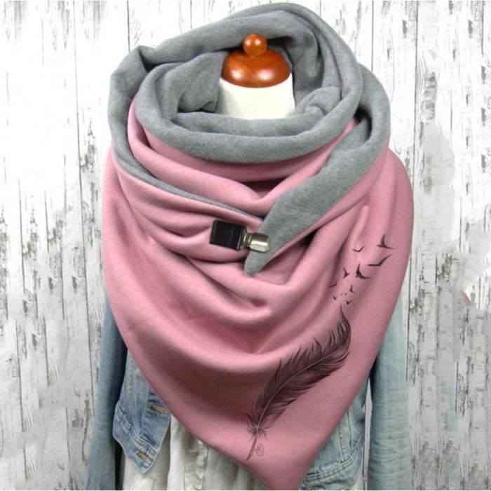 Foulard Tour De Cou Triangulaire Sterntaler - 100% Coton, Fermeture Velcro - Enfant Taille S - Gris