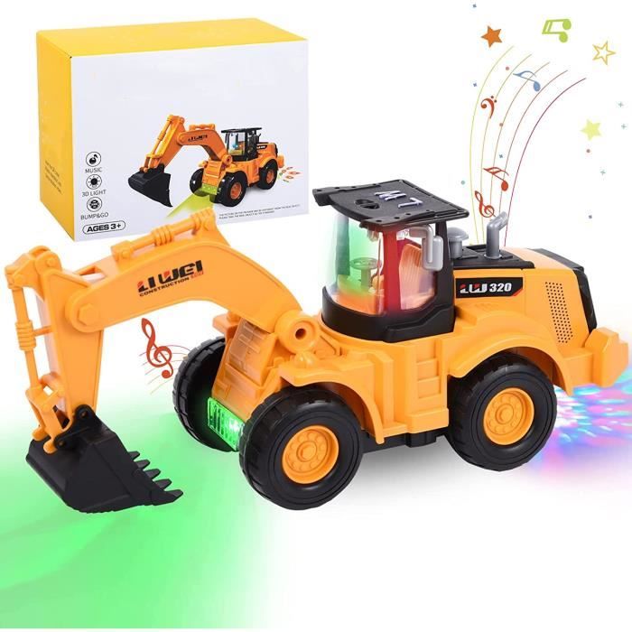 Pelleteuse Jouet Enfant,V?�hicules de Construction, Jouet Enfant Gar?�on Filles, Engin de Chantier 