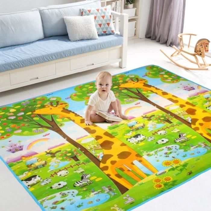 Tapis de jeu Bébé Enfant 200 x 180 x 0.5CM Tapis d'éveil antichoc