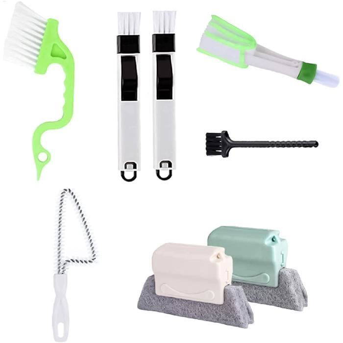 Ensemble de brosses de nettoyage pour rainures de fenêtres, portes Ensemble de brosses de nettoyage pour rainures de fenêtres, portes