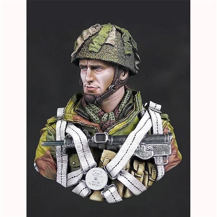 1:35 lot 2 figurines en résine soldat parachutiste ww2 non peinte