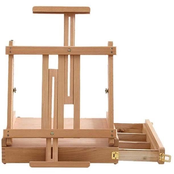 Grande Boîte Chevalet De Table VISWIN 3 Tiroirs - Bois Hêtre Pour Peinture Et Art