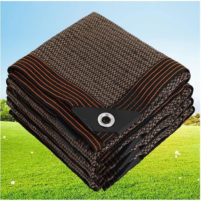 Voile D'Ombrage HDPE 3x6 M Noir – Filet Protection UV 80-95% Terrasse Jardin Pergola