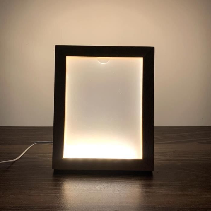 Cadre photo,Cadre Photo LED USB créatif,lampe de Table,chambre à