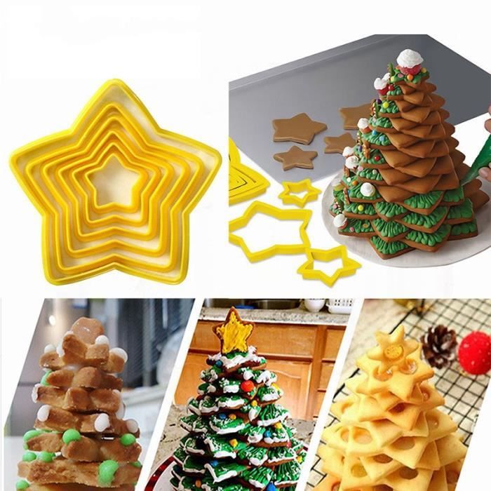 8 Emporte-Pièces Noël En Plastique Pour Enfants - Set Coupe-Biscuits Festif Père Noël, Sapin, Bonhomme De Neige - Idéal Pâtisserie Et Bonbons Moule Biscuit Sapin Père Noël