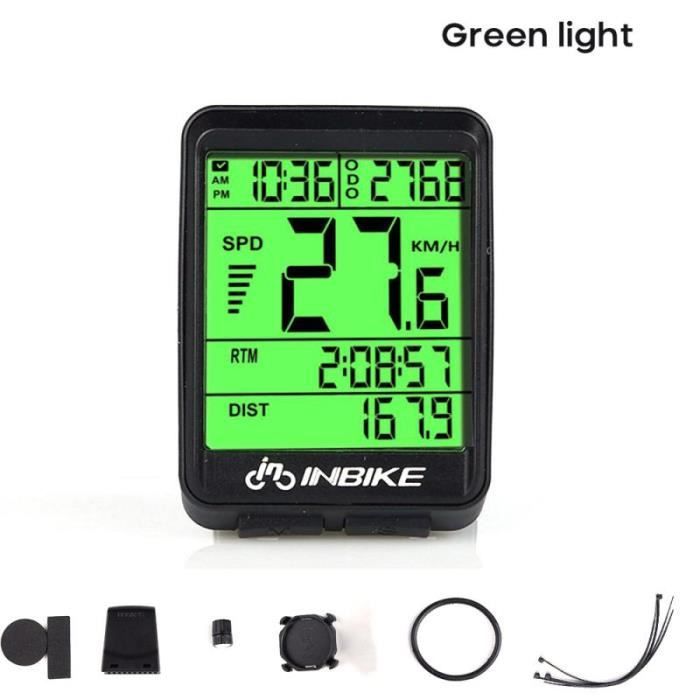 Compteur De Vélo BH Lite 9F – Filaire, 9 Fonctions, Vitesse Moyenne/max, Tendance, Blanc/noir