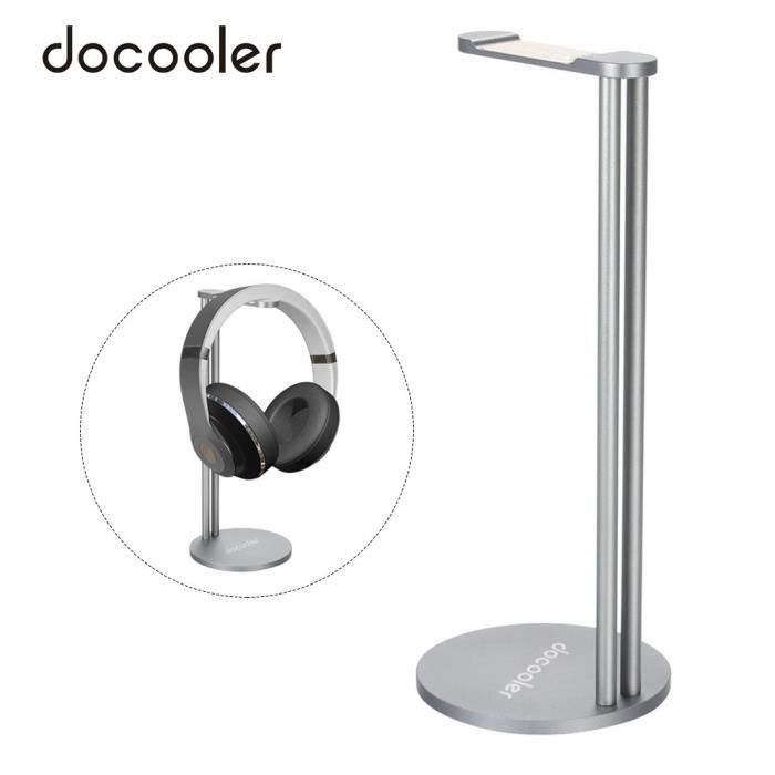 Support Casque Gamer Lvjkes – Crochet Sous Bureau En Alliage D'Aluminium, Universel Antidérapant Argenté