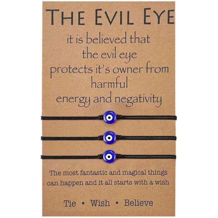 2 Pcs Bracelets De Protection Contre Le Mauvais œil Faits à