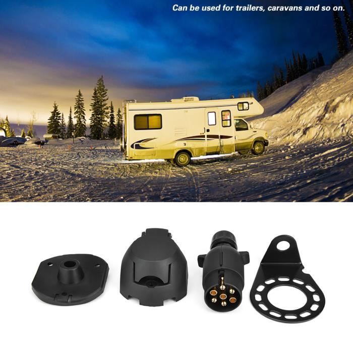 Cache De Prise De Véhicule Récréatif – Couvercle De Connexion De Remorque à 13 Broches | Support De Prise, Protecteur De Connecteur De Camping-car, Protecteur De Prise De Harnais De