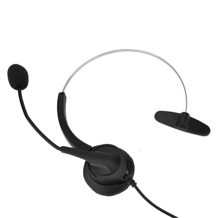 Casque Téléphonique Avec Micro à Annulation De Bruit - Compatible RJ9 Pour Centre D'Appels Et Bureau