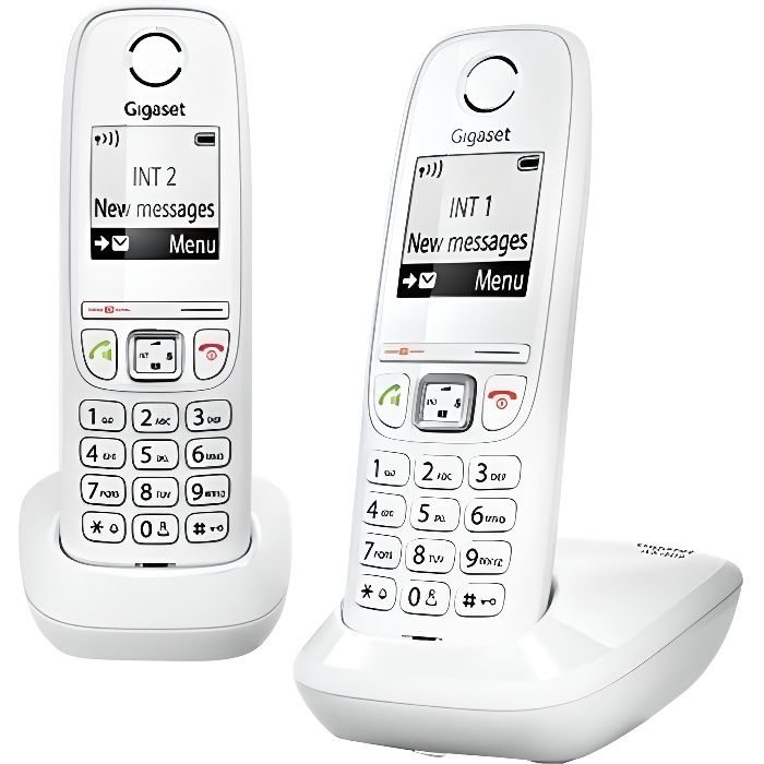 Gigaset AS405 Duo Téléphone sans fil avec ID d'appelant DECT\\GAP + combiné supplémentaire - vue 2