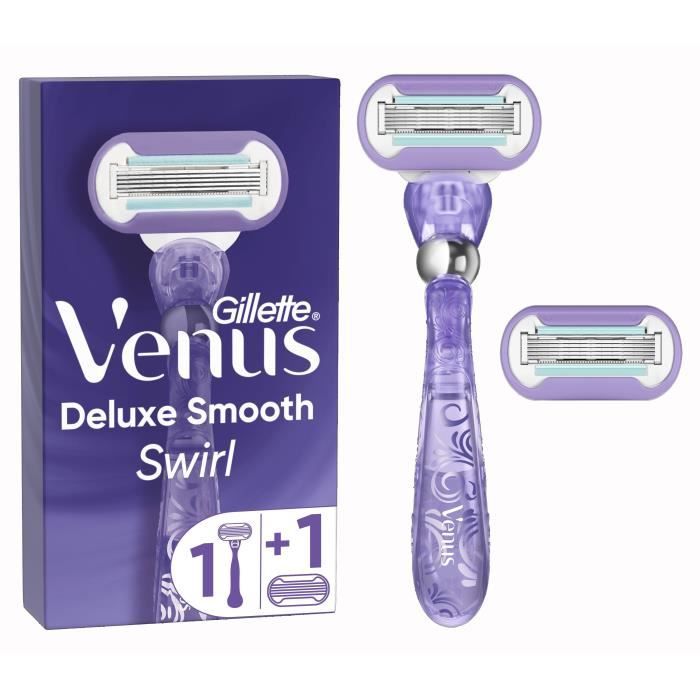 Gillette Venus 1 Rasoir 2 lames Deluxe Smooth Swirl Violet
