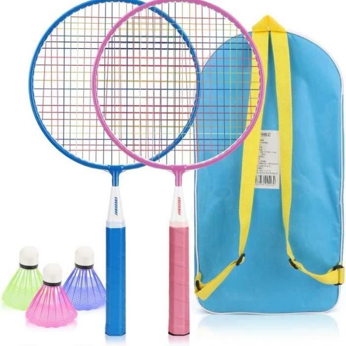 Raquette De Badminton Enfant - Set Anti-dérapant - Raquette De Tennis Élastique