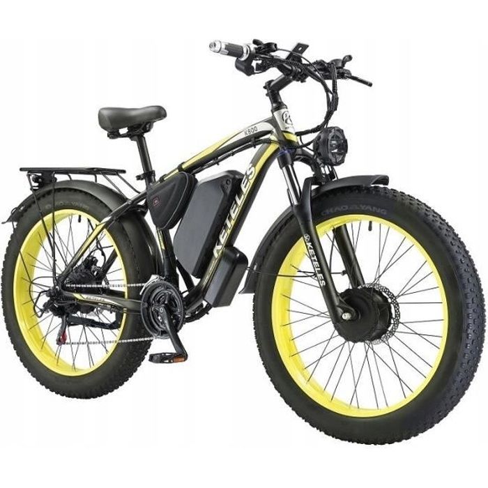 Vélo électrique Keteles K800 PLUS Daul-Motor 2000W 23Ah 55km-h roue 26\