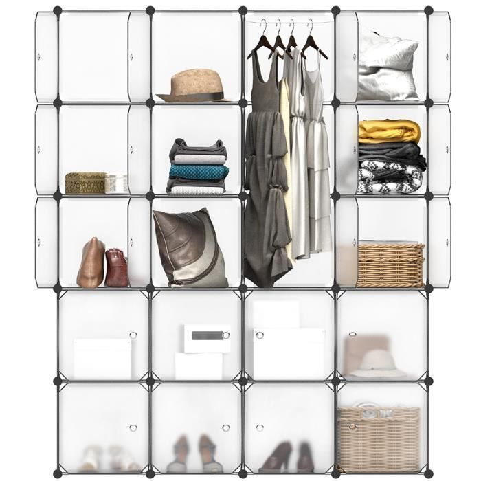Langria 20 Cubes Etagere Diy Armoire De Rangement Systeme Meuble