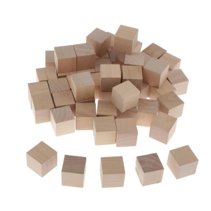 Bright Creations Lot de 50 pièces de puzzle vierges – 7,6 x 8,9 cm – MDF marron – Pièces de puzzle en bois pour travaux manuels et découpes à peindre
