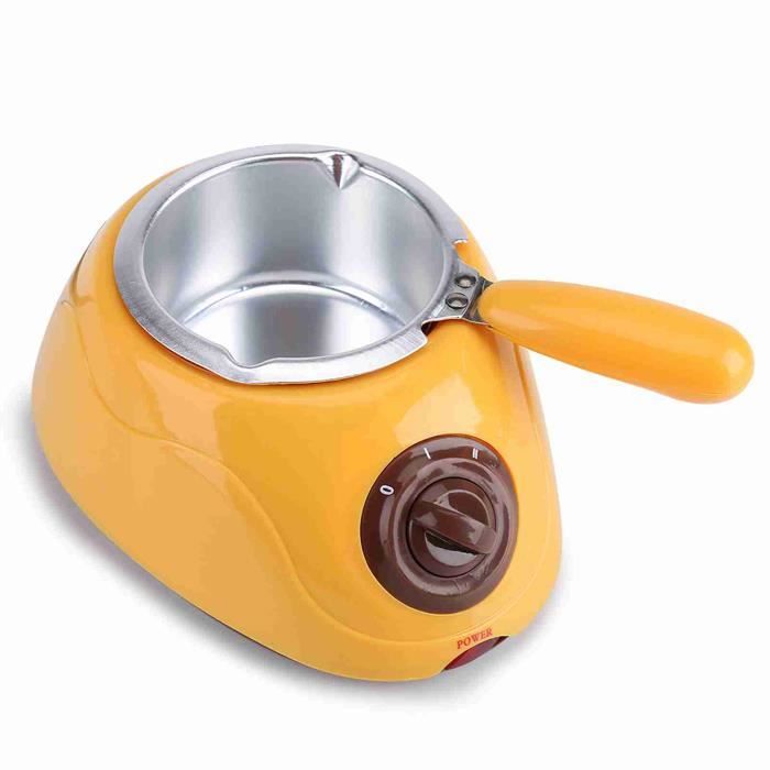 Fondeuse à Chocolat électrique 40W - Capacité 1 Kg - Casserole Céramique Anti-adhésive - Température Réglable