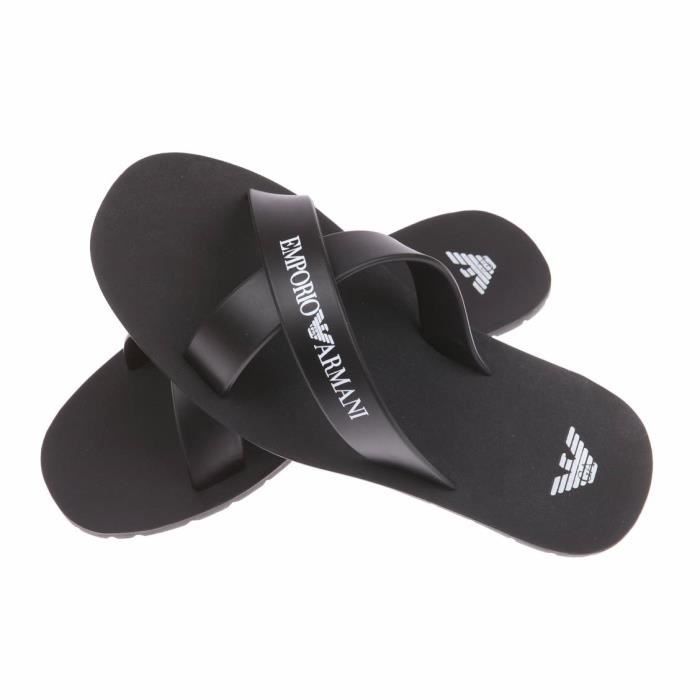 Emporio Armani Sandale Tong Plage Noir pour Homme Noi ...