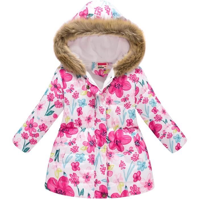 Blouson enfant fille noir - Perfecto - Bomber en polaire épaisse avec