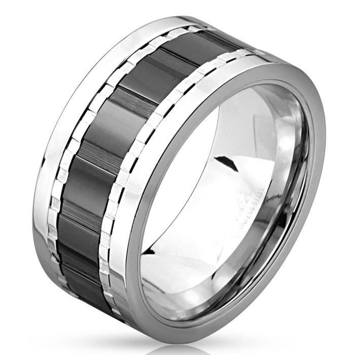 Bague anti-stress tournante en acier inoxydable – Gravure personnalisée - 2812