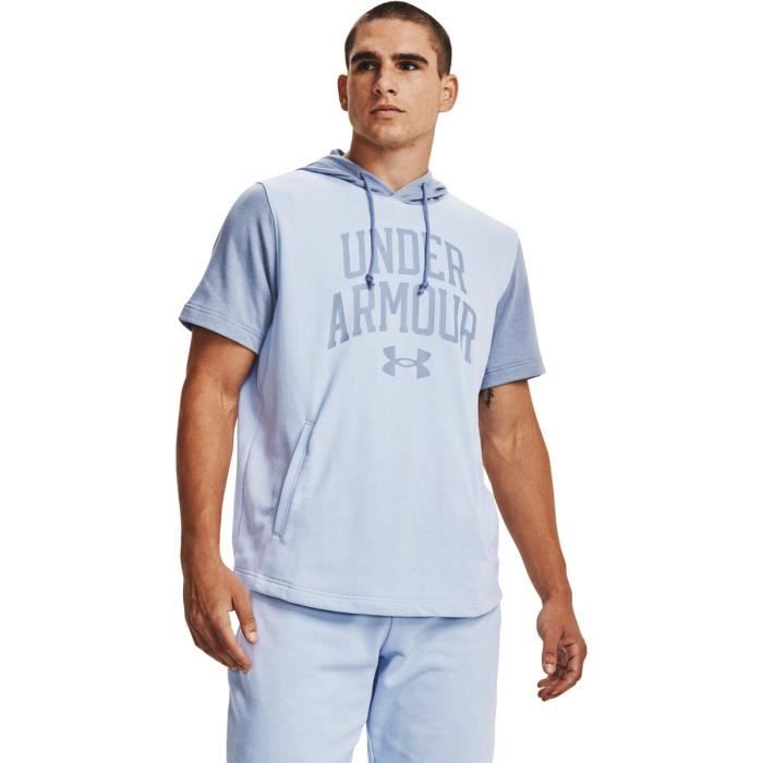 Sweat à capuche Under Armour Rival Terry Colorblock Bleu ciel