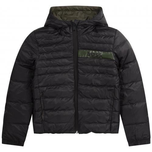 Doudoune reversible Hugo Boss junior J26487 665 Kaki Cdiscount Pret a Porter