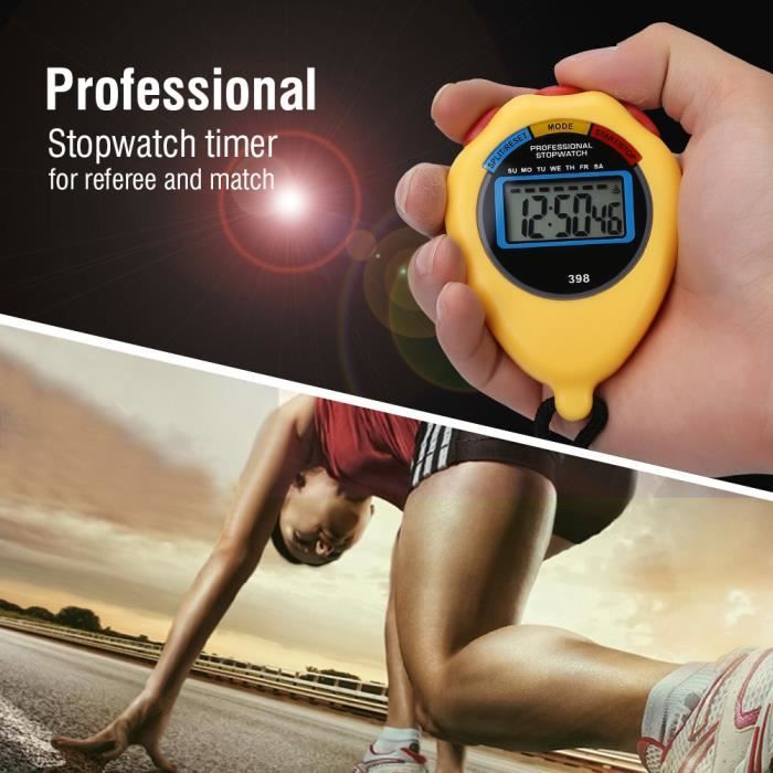 Voluxe - Chronomètre Sport Électronique Rose - Étanche, Résistant Aux Chutes - Pour Compétitions, Fitness