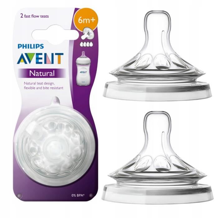 Tétines pour biberons Philips Avent 6m+ SCF044/27