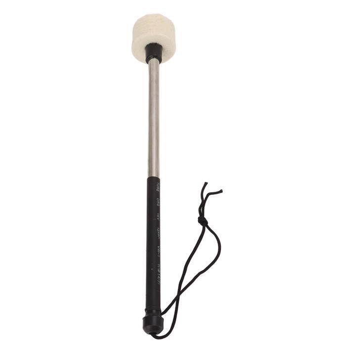 Paire De Mailloches (baguettes) Pour Grosse Caisse - Tête En Feutre De Laine, Manche En Bois D'érable - 32 Cm - Pour Percussion, Xylophone, Marimba