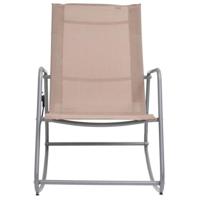 Chaise à Bascule Extérieur Acapulco Résine Tressée Beige - Siège Jardin Patio VidaXL