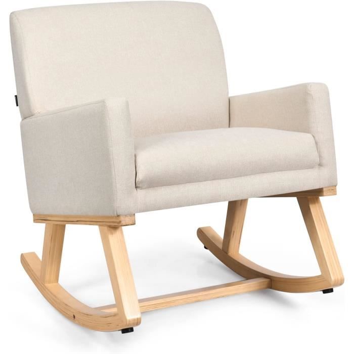 Fauteuil à Bascule De Jardin RELAX4LIFE - Chaise Papasan Avec Coussin épais, Cadre Métal 205 Kg - Pour Terrasse, Salon, Balcon