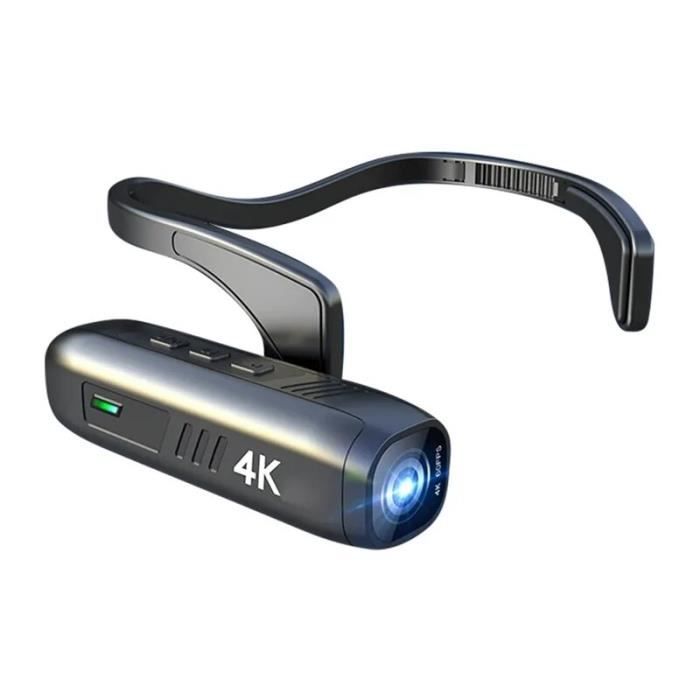 Jectse Caméra 4K Head-Mount EP7 – Vlog 1080P 60FPS, Stabilisateur 2 Axes, WiFi, Batterie 150 Min, Grand Angle 120° – Caméra Mains Libres Sport & Cuisine