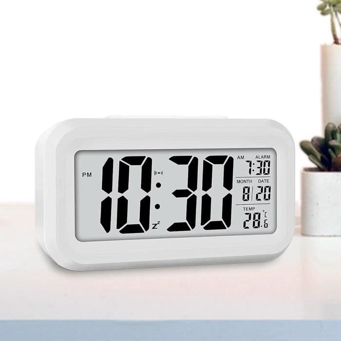 YHFITN Réveil Haut-Parleur Bluetooth Avec Radio FM, Lumières RVB, Couplage TWS, Prise En Charge De La Lecture TF/AUX/USB, Haut-Parleur De Fête Sans Fil Pour La Maison, Les Voyages, Le Camping (Noir