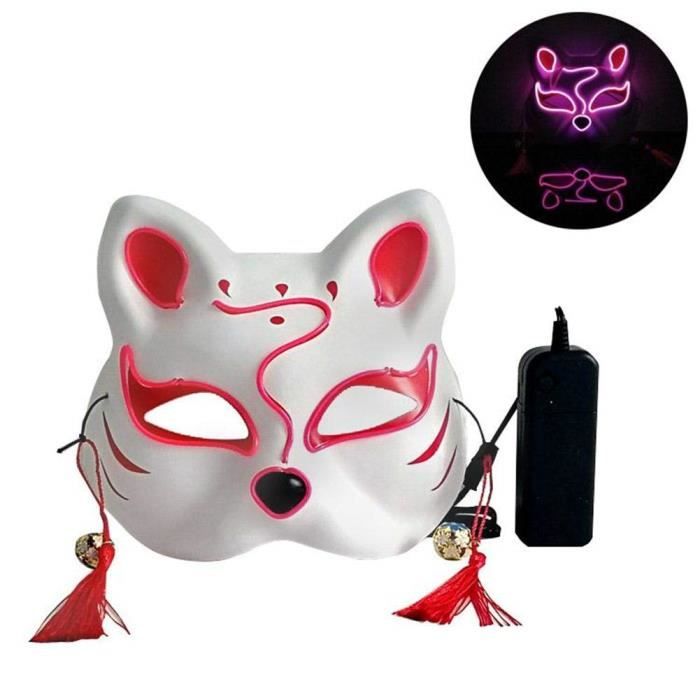 Rose Chat De Halloween Forme Masque Lumineux Masque Lumineux Personnalite Carnaval Nuit Prom Anime Masques Street Dance Cdiscount Jeux Jouets