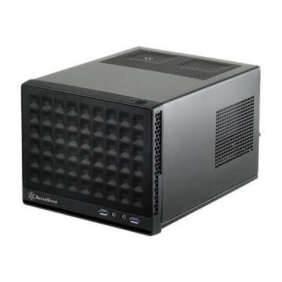 SilverStone SST-SG13B - Sugo Boîtier PC cube compact Mini-ITX, Panneau frontal Mesh, noir