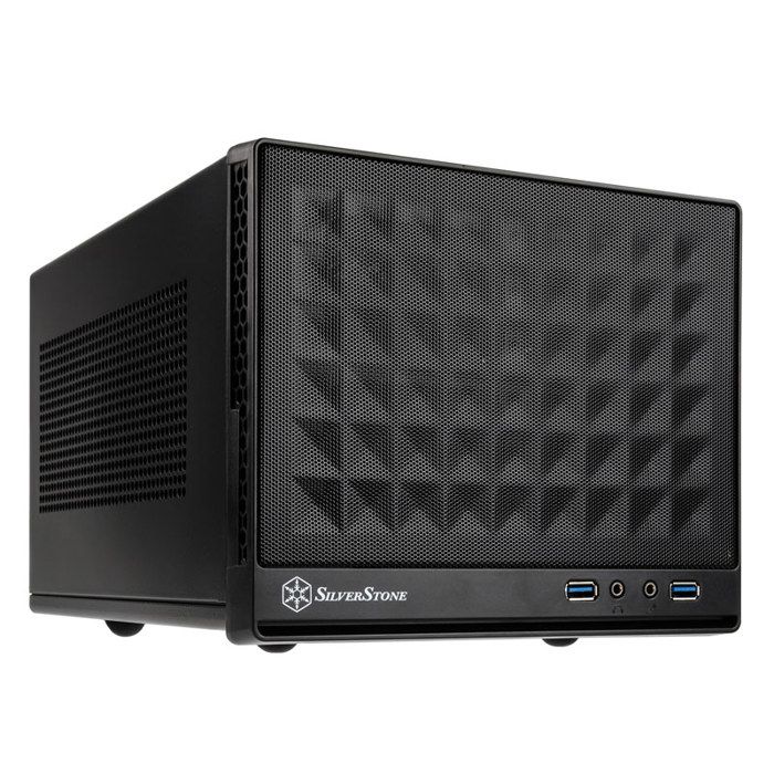 SilverStone SST-SG13B - Sugo Boîtier PC cube compact Mini-ITX Panneau frontal Mesh noir