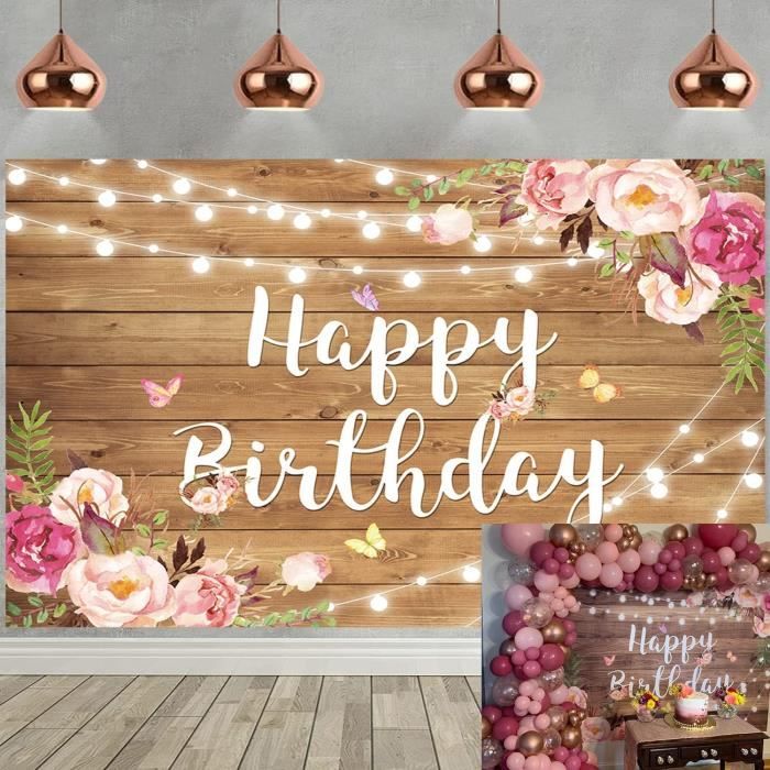 Happy 21st Birthday » à Paillettes Or Rose - Décoration De Fête