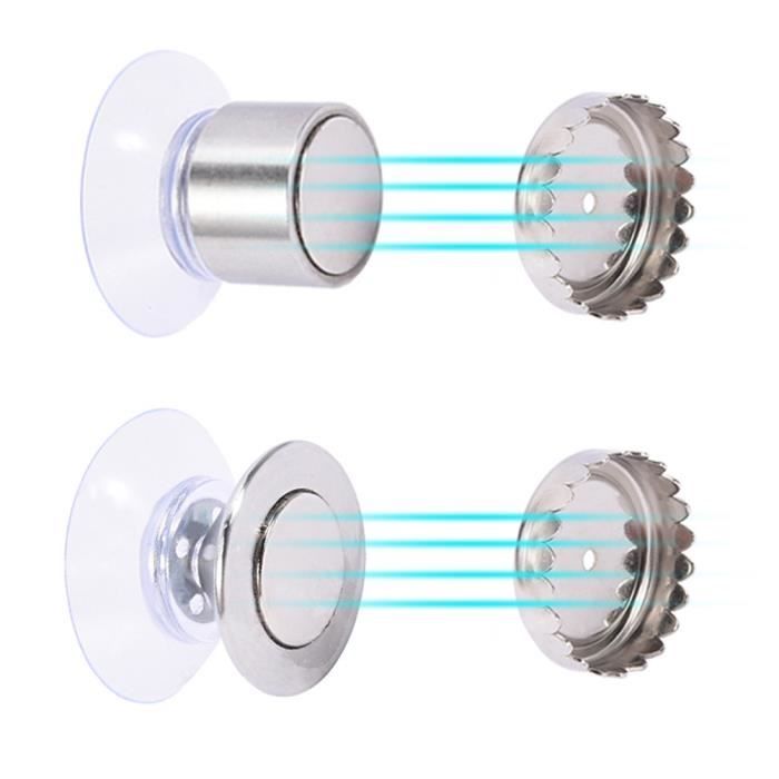 2 Porte-savons Magnétiques - Fixation Ventouse Ou Adhésif - Acier Inoxydable