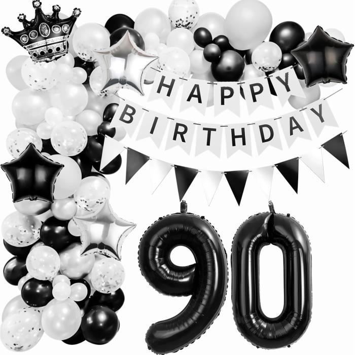 Lot De 30 Décorations De Fête D'anniversaire Pour 90e Anniversaire, Cartes Décoratives Et Tourbillons à Suspendre, Décorations Brillantes à Suspendre Pour 90e Anniversaire