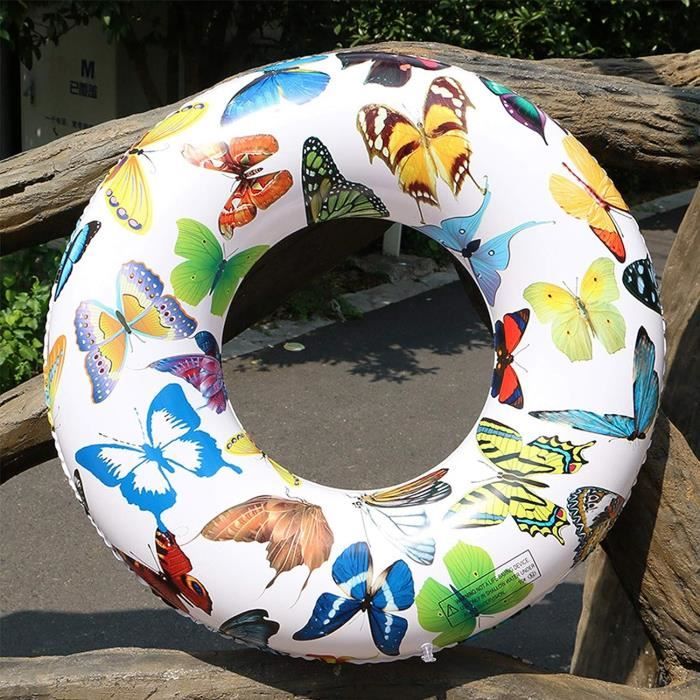 Bouée Gonflable Paon AURALIN 58 Cm - Flotteur Piscine été Design Oiseau - PVC Robuste Double Valve - Plage & Fête Aquatique