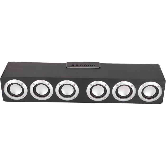 Haut-parleurs Bluetooth SHLWYG En Bois - Pour PC, TV, Smartphone - Qualité Sonore 360° - Connexion Filaire/sans Fil