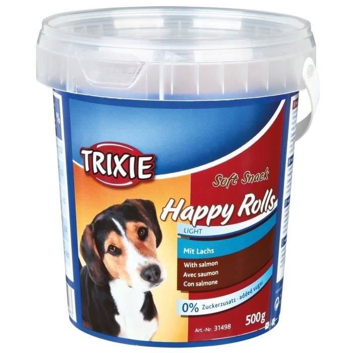 Friandises pour chien - TRIXIE - Happy Rolls - Saumon - 500 g - Sans sucres ajoutés Friandises pour chien - TRIXIE - Happy Rolls - Saumon - 500 g - Sans sucres ajoutés