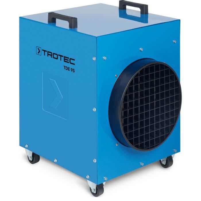 TROTEC Chauffage de chantier électrique TDE 95 V2, 400 V, chauffage portable mobile, canon à chaleur