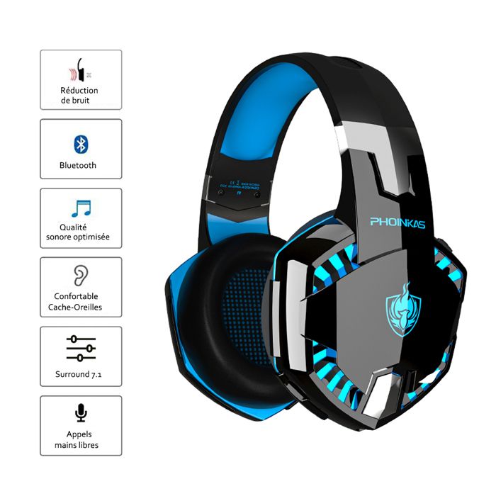 casque gamer filaire et bluetooth