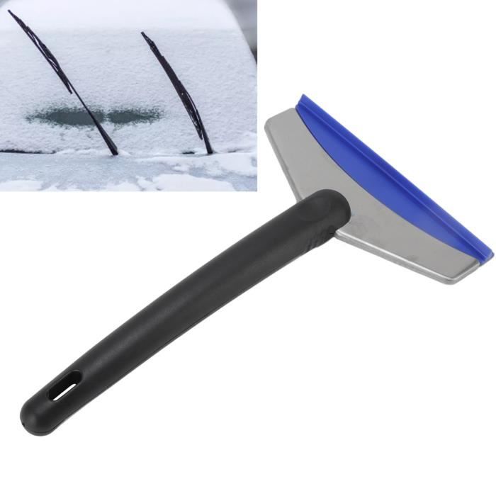 Grattoir à Glace Pour Voiture - 2 Pièces (noir Et Bleu) - Lame En Laiton - Poignée Antidérapante - Pour Pare-brise, Vitres, Toit
