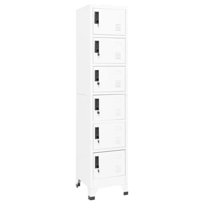vidaXL Armoire à casiers Blanc 38x40x180 cm Acier 339792