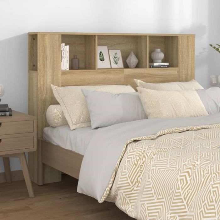 vidaXL Armoire de tête de lit Chêne sonoma 140x185x1045 cm 811928